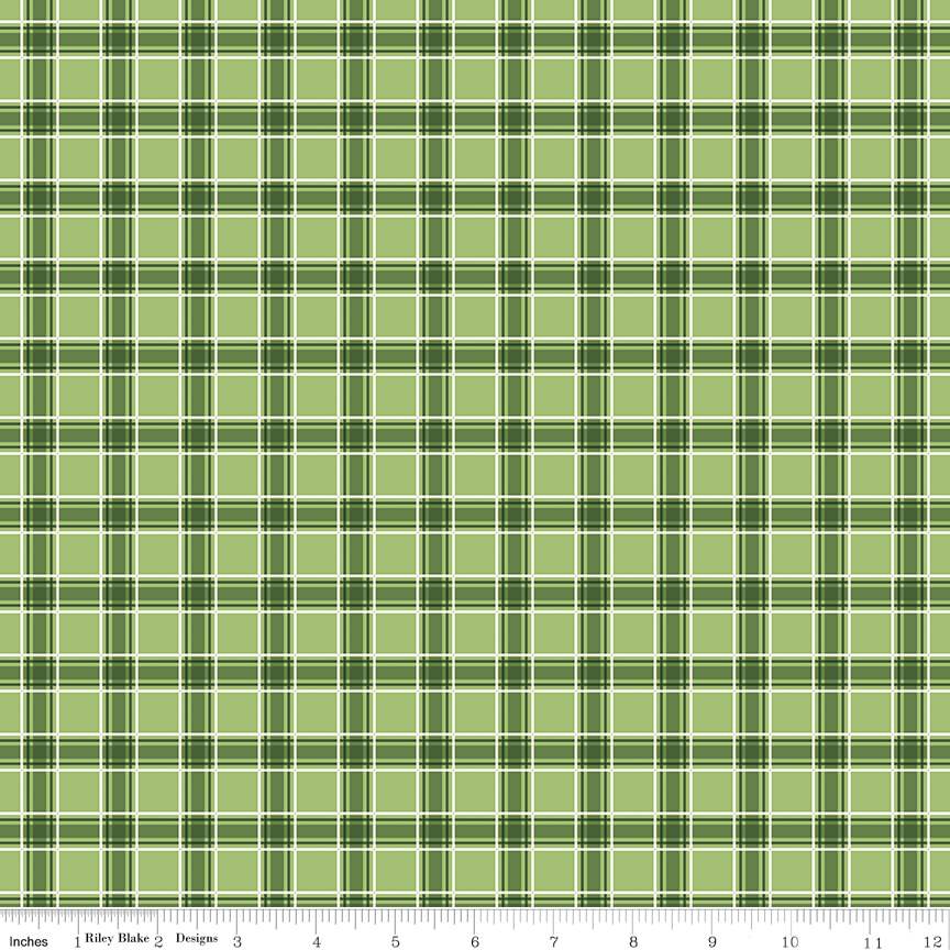 More Christmas Wishes Plaid Green
