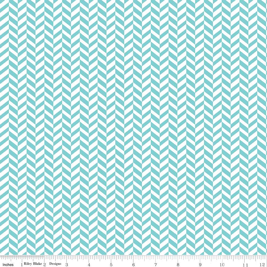 Effervescence Herringbone Aqua