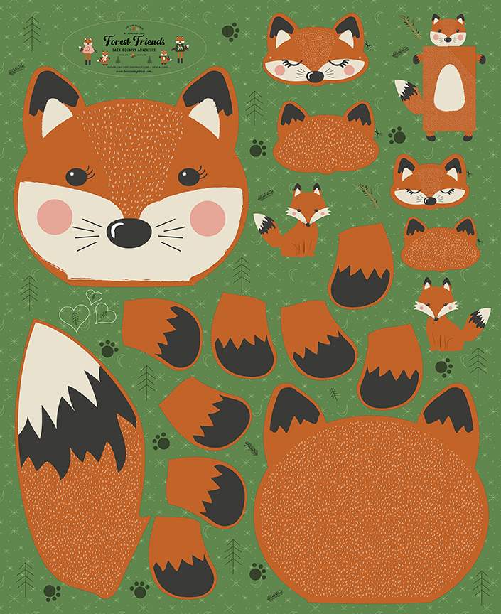 Forest Friends Child Sleeping Bag Panel Woodland