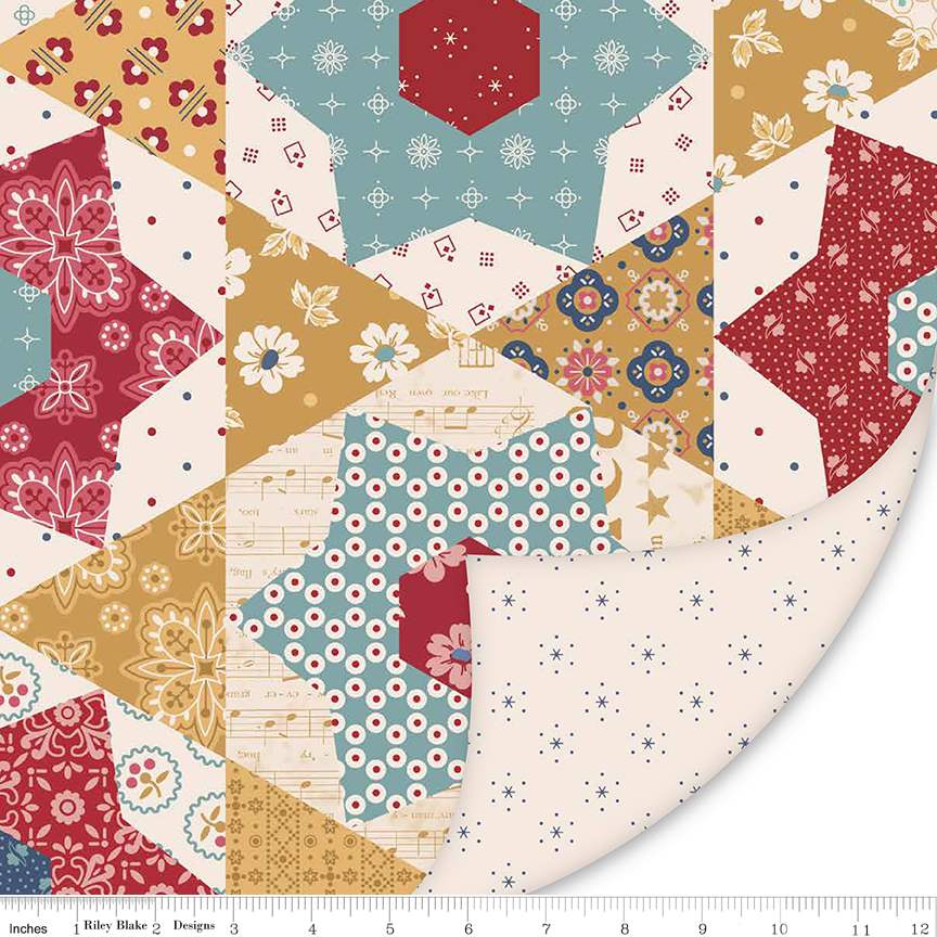 Double Lush Velvet 58/60" Americana Stars