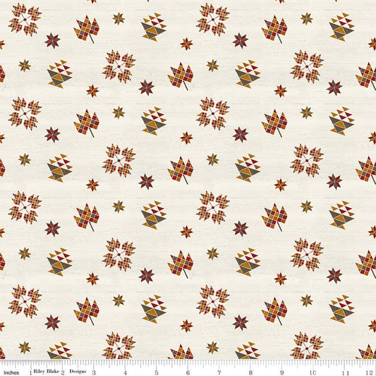 Covered Bridges in Fall Block Toss Cream