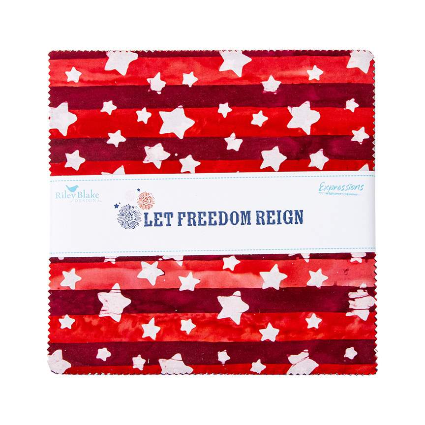 Expressions Batiks Let Freedom Reign 10" Stacker