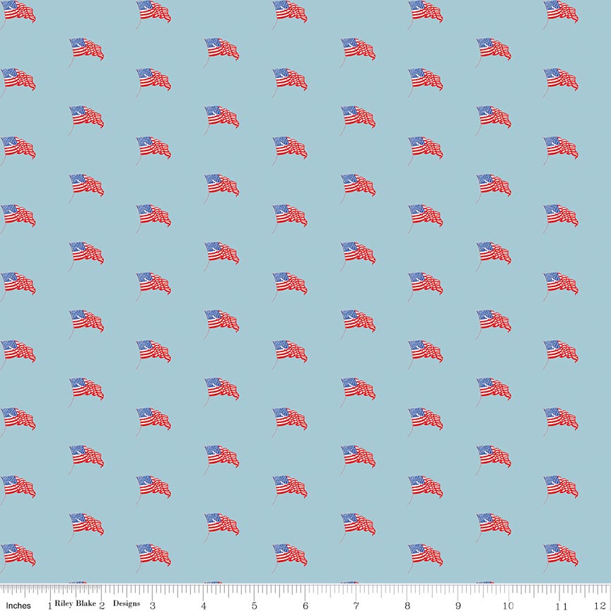 Sew America USA Flags Blue