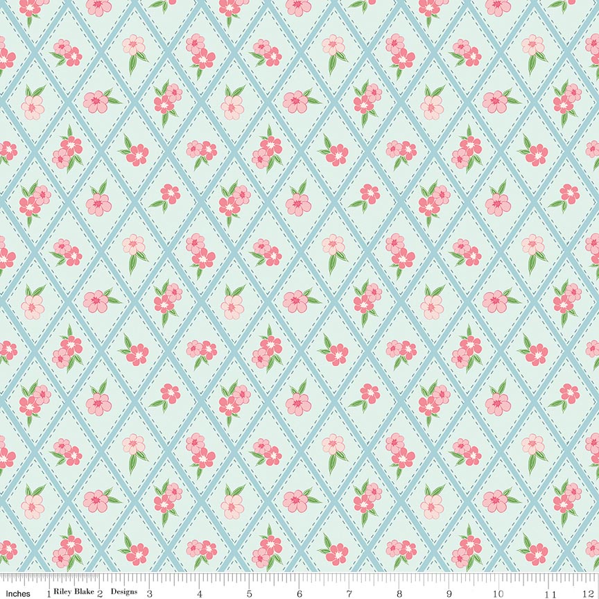 Correspondence Stitched Flowers Washed Denim