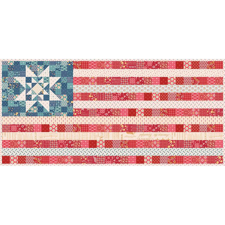 Americana Oh Beautiful Flag Runner & Amber Waves Mini Quilt Kit