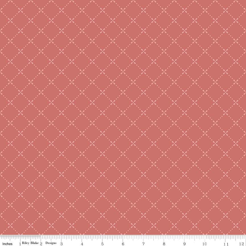 Mary Catherine Grid Faded Red