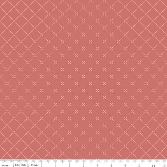 Mary Catherine Grid Faded Red