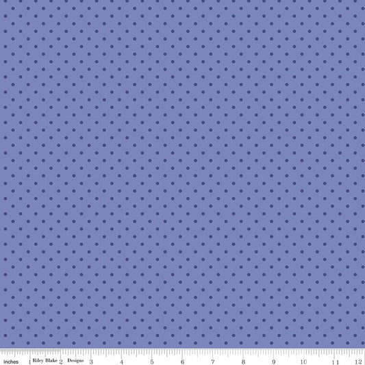 Hydrangeas in the Garden Polka Dots Periwinkle Pearl