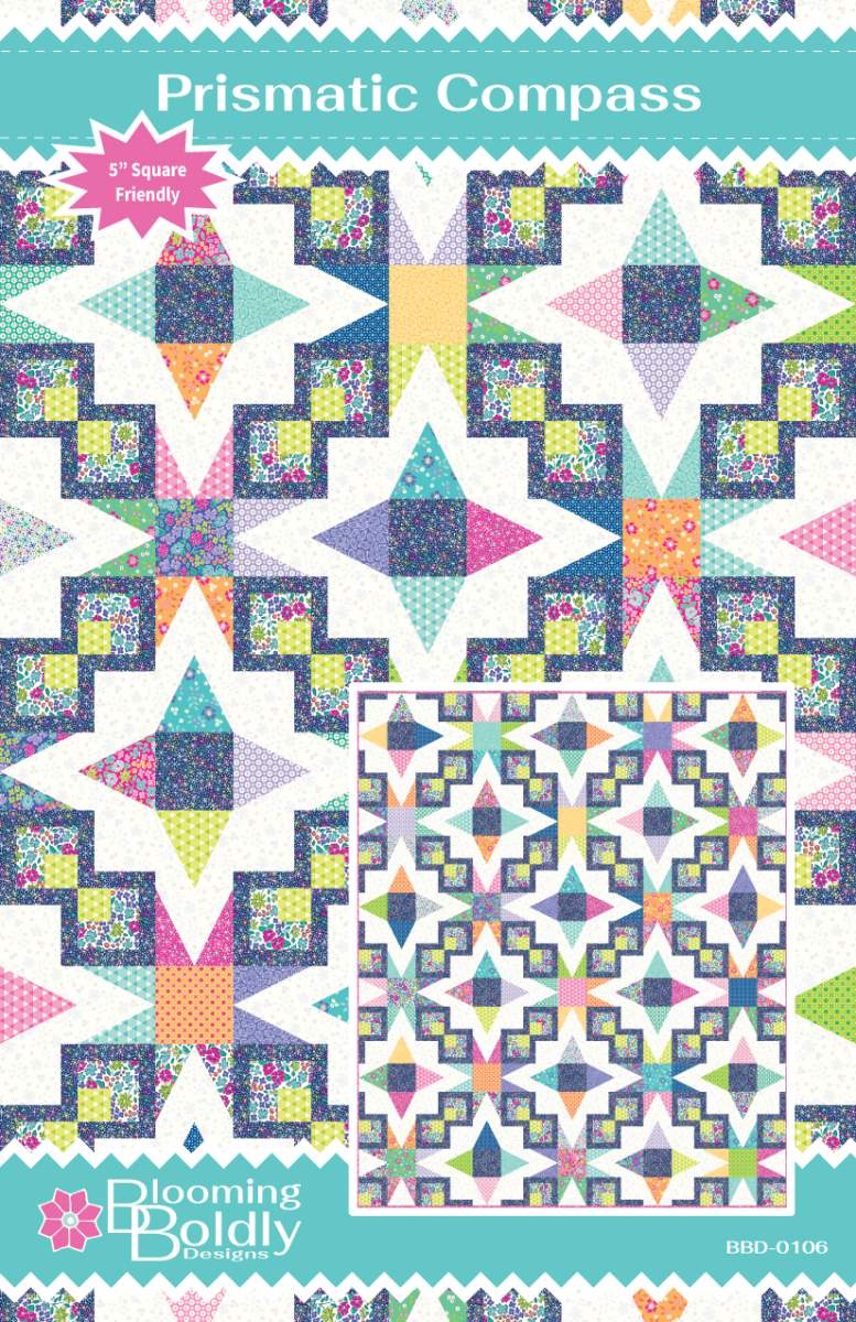 Blooming Boldly Designs Prismatic Compass Quilt Pattern