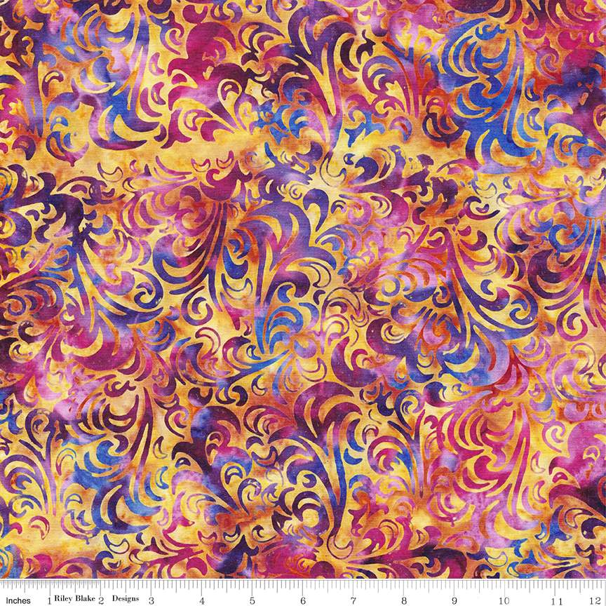 Batiks Basics Twirl & Swirl Golden Moxie