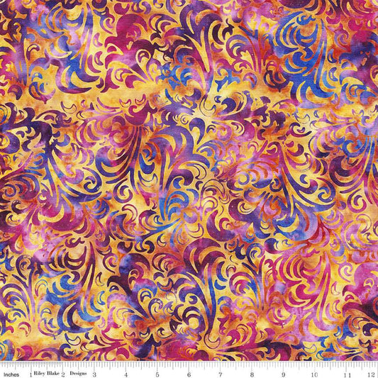 Batiks Basics Twirl & Swirl Golden Moxie