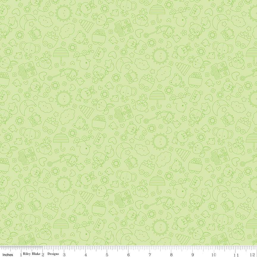 Flannel Bundle of Joy Tonal Green