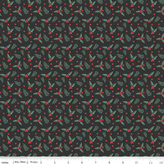 Evergreen Wishes Holly Berries Black