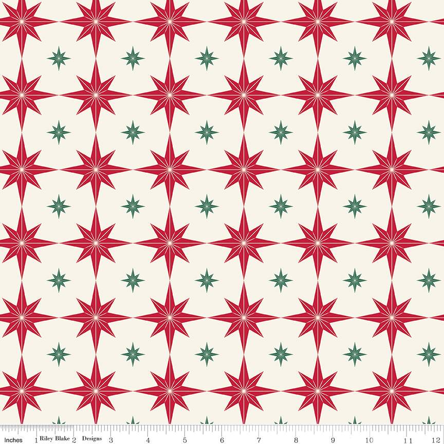 Merry Little Christmas Starbursts Cream