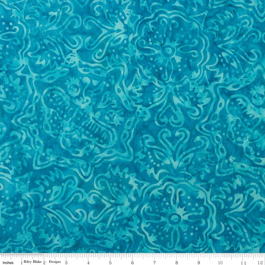 Batiks Basics Rainbow Brights Blueprint Matte