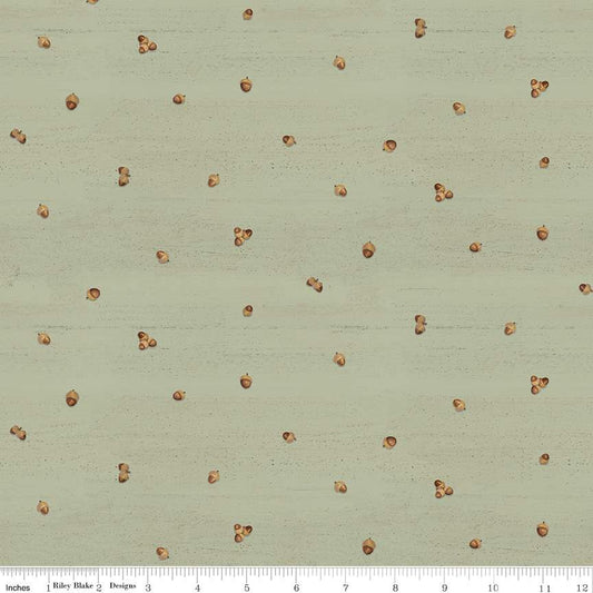 Covered Bridges in Fall Acorn Ditsy Sage