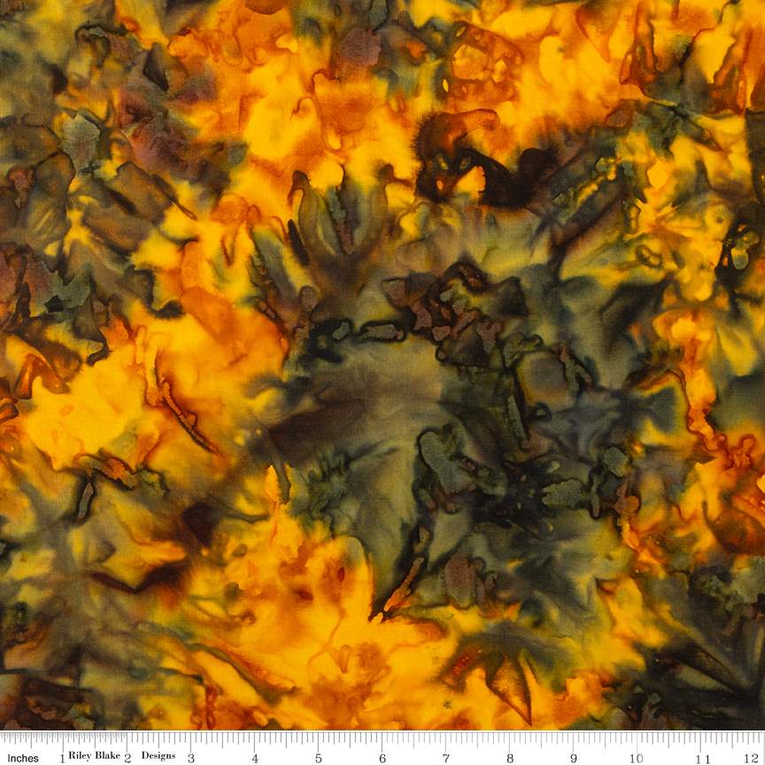 Batiks Elementals Color Play Mottled Autumn Leaves