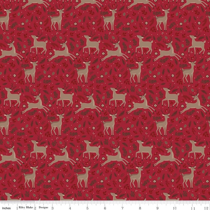 Christmas Time Deer Red
