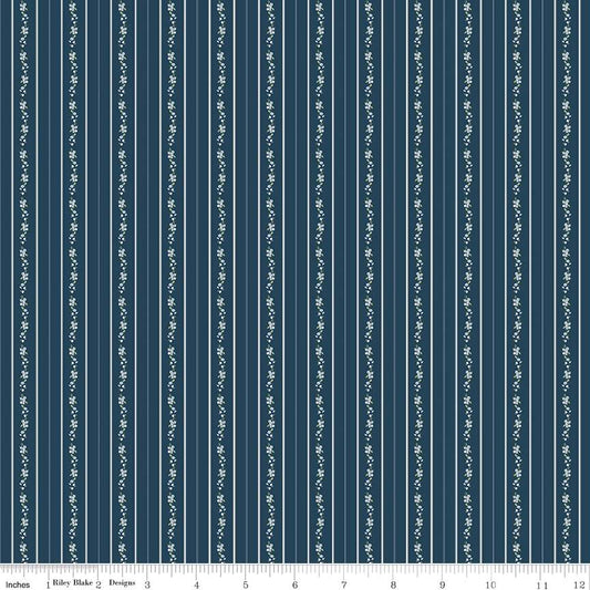 Bluegrass Charm Floral Stripe Navy