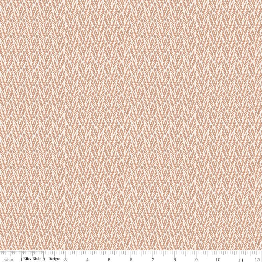 Evening on the Prairie Geo Leaves Beige
