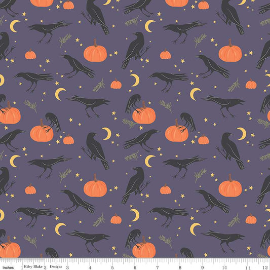 Sophisticated Halloween Vintage Crows Heather