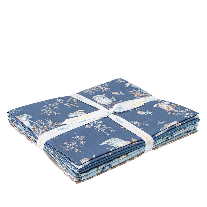 Blue Escape Coastal 1-Yard Bundle Colonial, 6 Yards Total