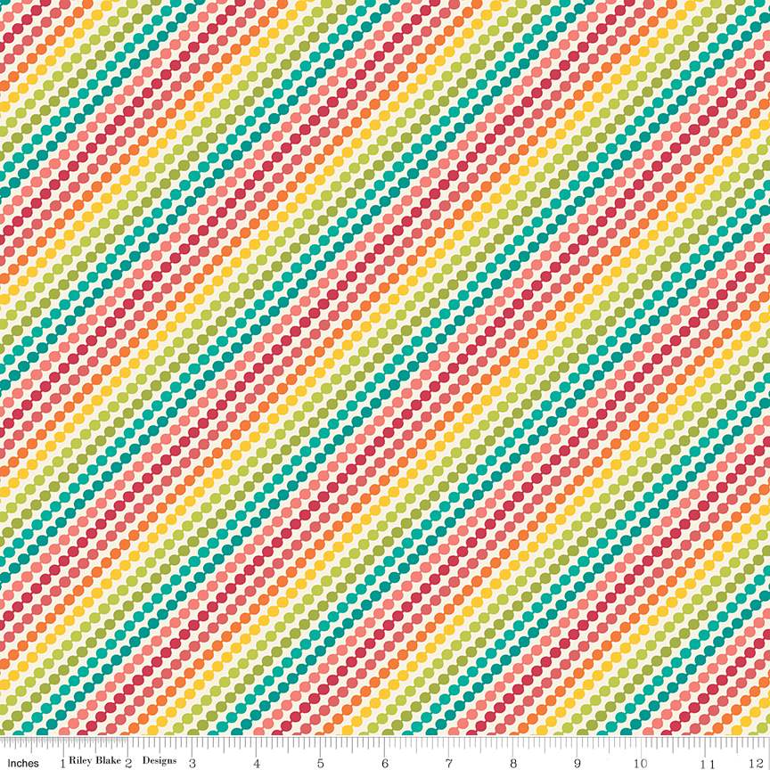 Market Street Rainbow Stripes Cream