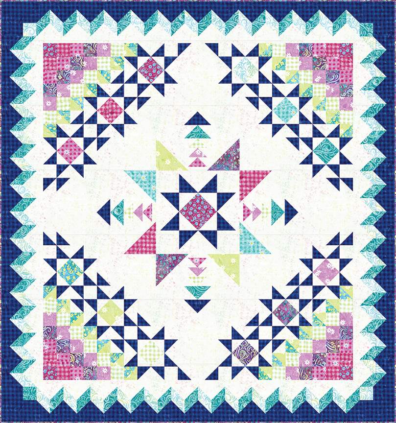 Expressions Batiks Rainbow Sparkles Quilt Kit