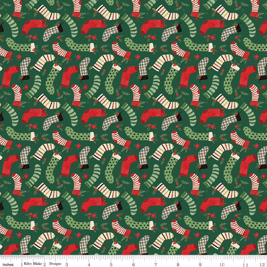 Charming Christmas Stockings Green