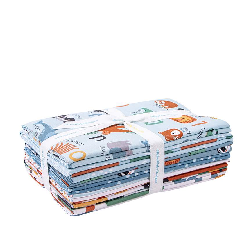 Alphabet Zoo 1-Yard Bundle Aqua, 9 Yards Total