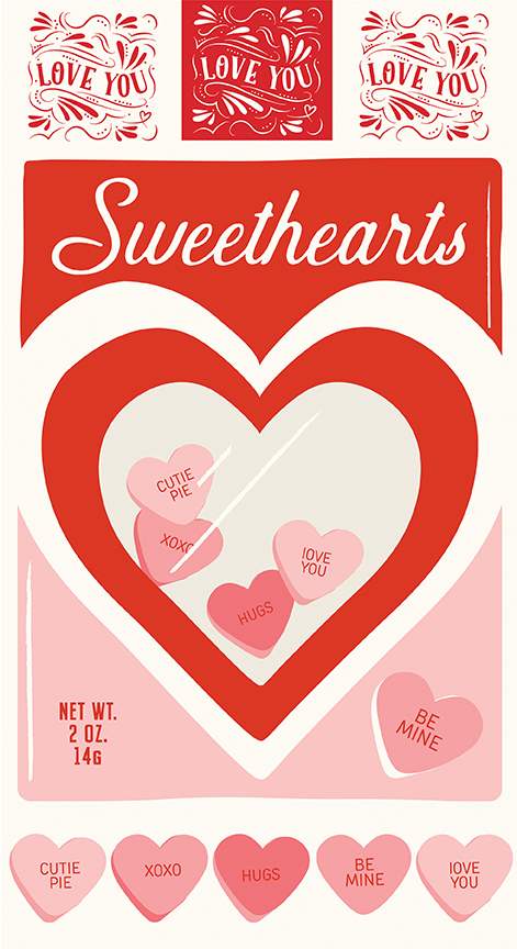 Sweetheart 24" x 43" Sweethearts Panel