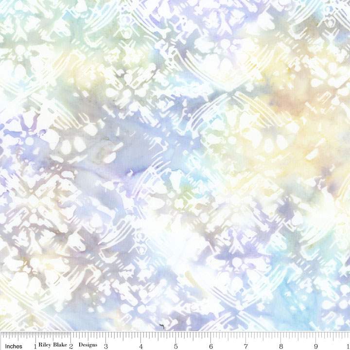 Batiks Floral Grid Powdered Pastels