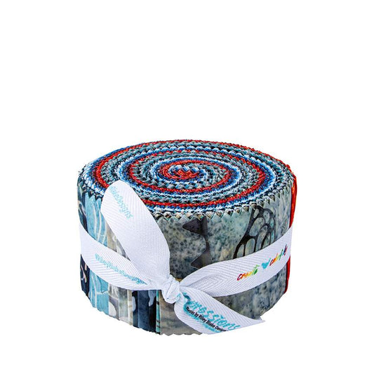 Expressions Batiks Places You'll Go Boardwalk 2 1/2" Rolie Polie A
