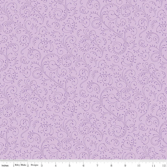 Hydrangeas in the Garden Scrolls Lavender Pearl