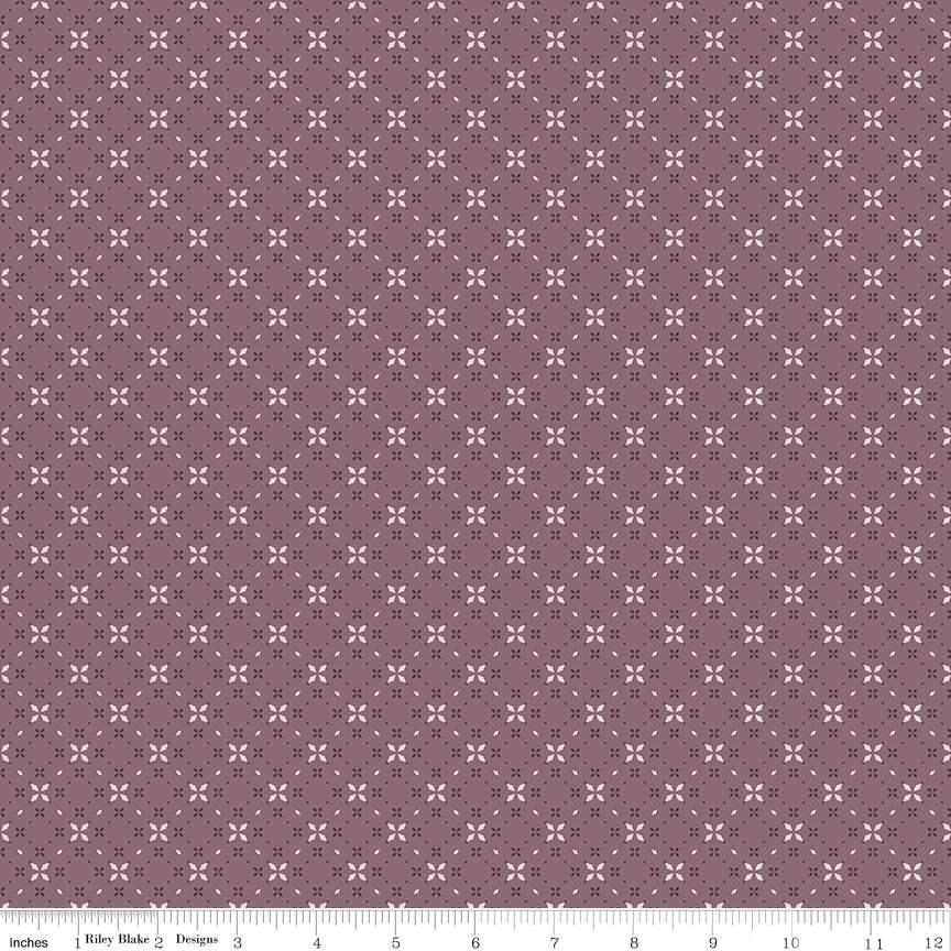 Evening on the Prairie Geo Floral Grape