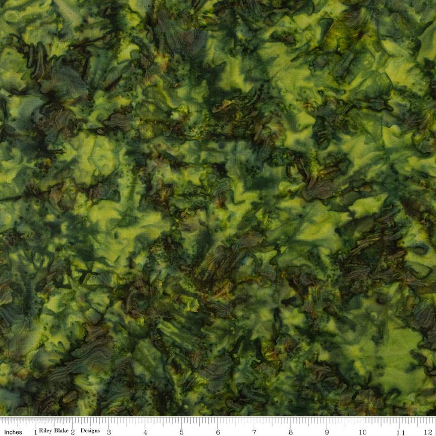 Batiks Elementals Color Play Mottled Spring Pear