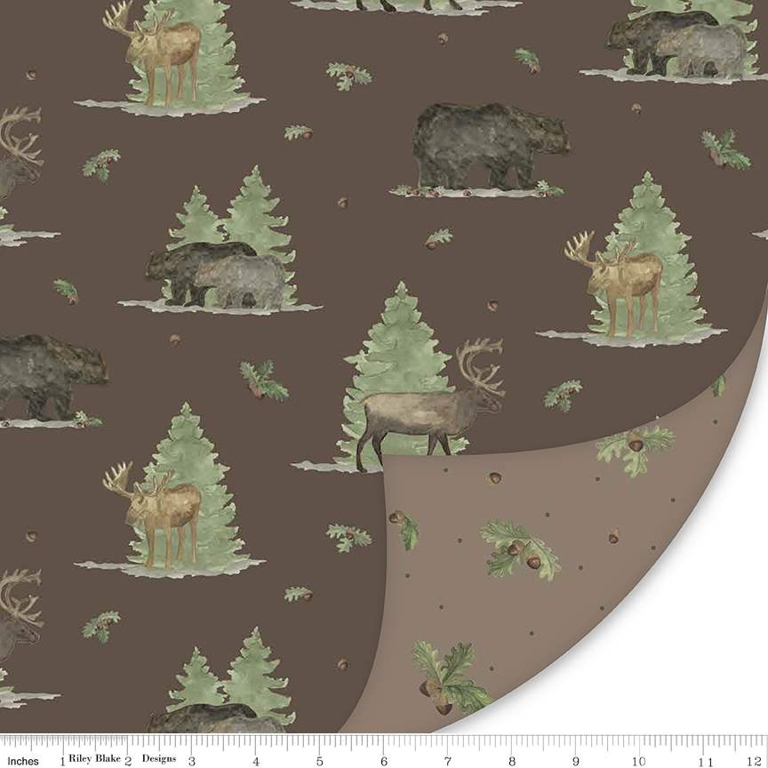 Double Lush Velvet 58/60" Let's Get Lost in the Woods