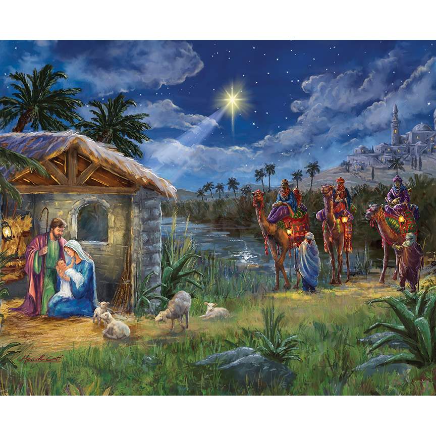Christmas Wishes Nativity Panel