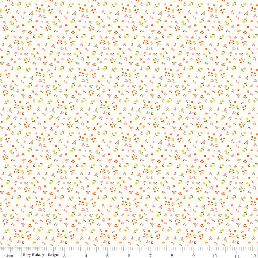Cotton Nook Flowers Vintage White