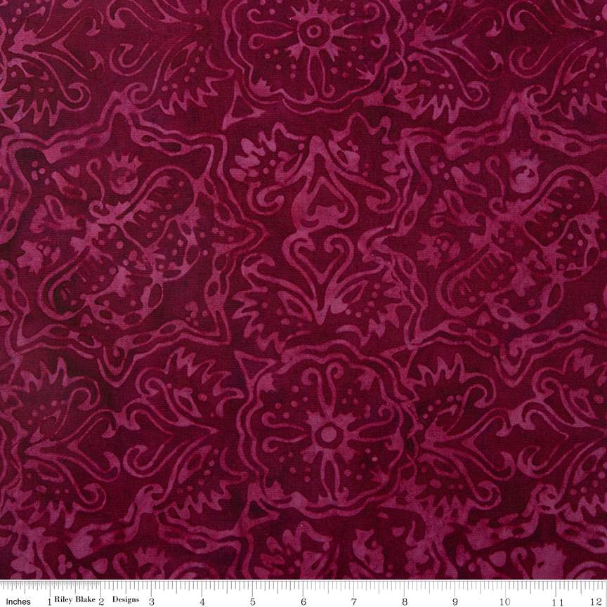 Batiks Elementals Rainbow Brights Wine