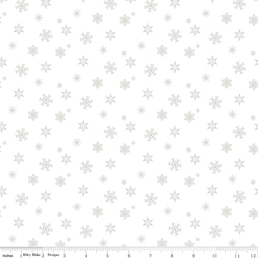 Christmas Wishes Snowflakes White-on-White