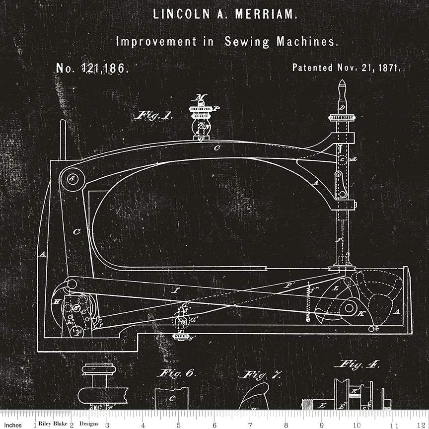 Sew Journal Sewing Machine Patent Black