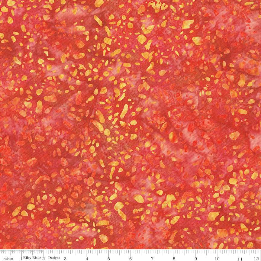 Batiks Elementals Terrazzo Salmon Run