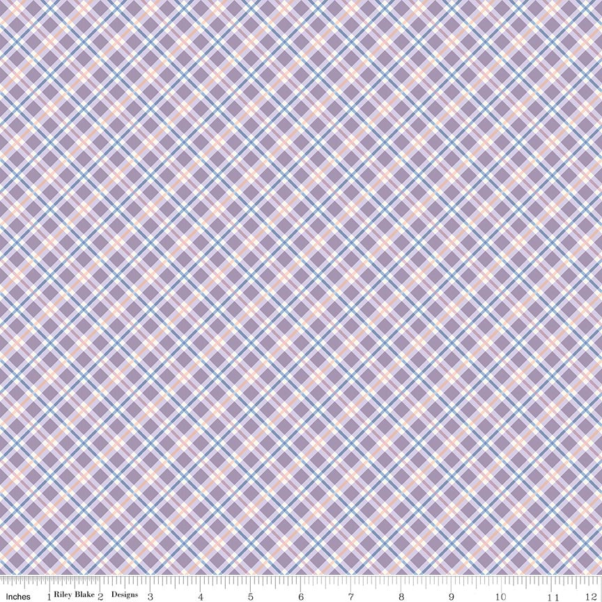 Daybreak on the Prairie Plaid Purple
