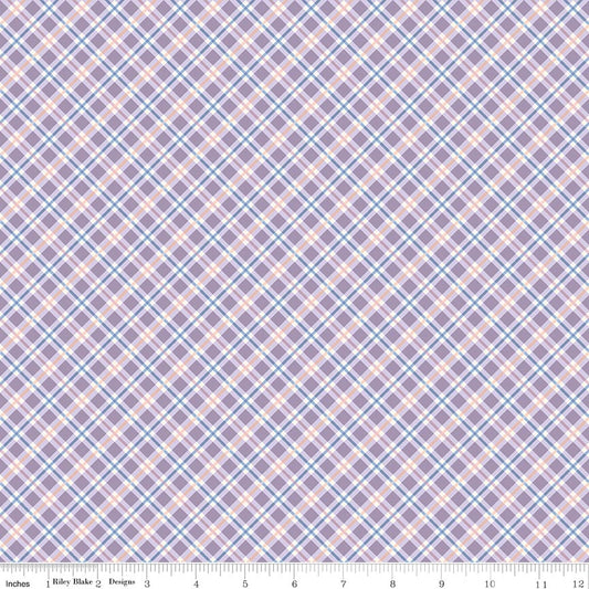 Daybreak on the Prairie Plaid Purple