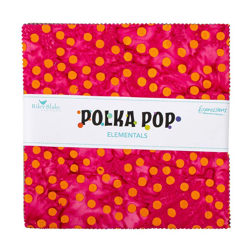 Batiks Elementals Polka Pop 10" Stacker