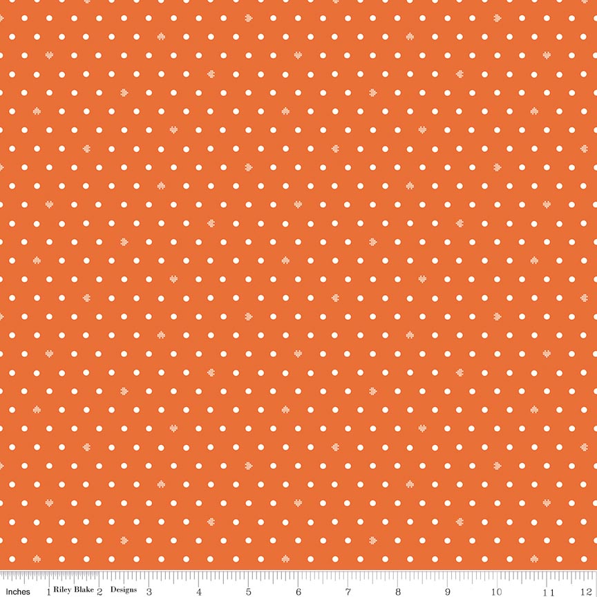 Cotton Nook Dots Orange