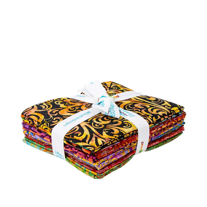 Expressions Batiks Elementals Twirl & Swirl Fiesta Fat Quarter Bundle C