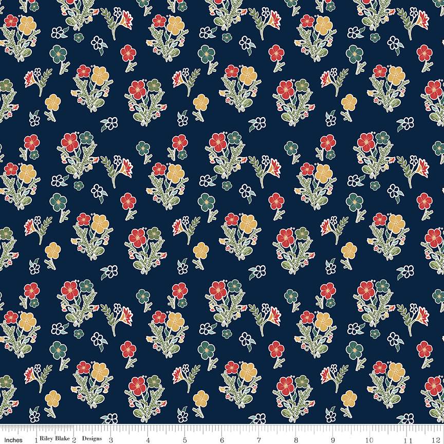 Love You Smore Floral Navy