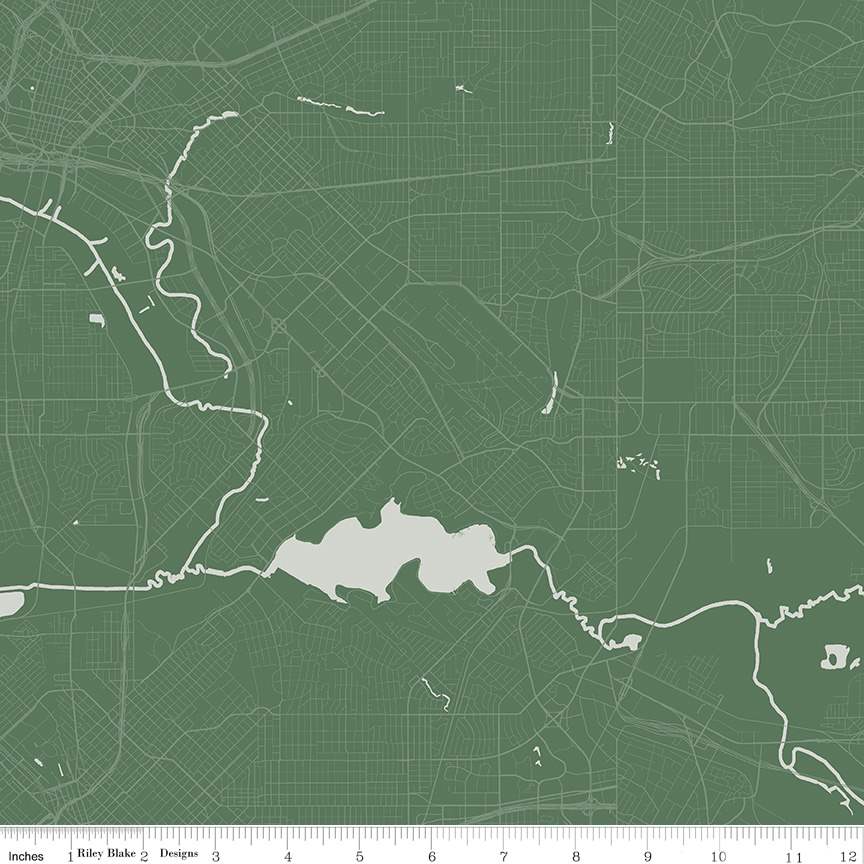 Destinations Map Green (Digitally Printed)